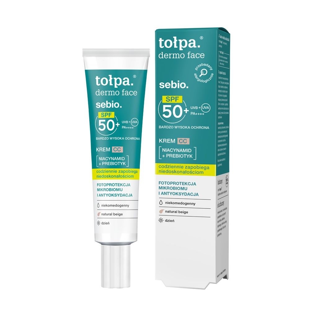 tołpa. sebio. krem CC SPF 50, na dzień, 40 ml