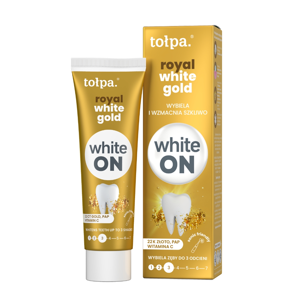 tołpa. royal white gold pasta do zębów, 75 ml